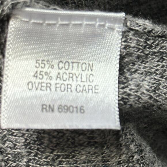 Lagenlook Cardigan Sweater Womens Large Open Front Roll Tab Sleeve Marled Knit - Picture 7 of 7